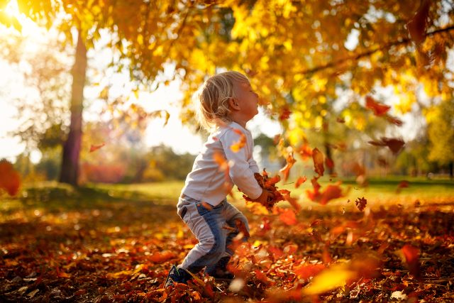 Bambini e autunno