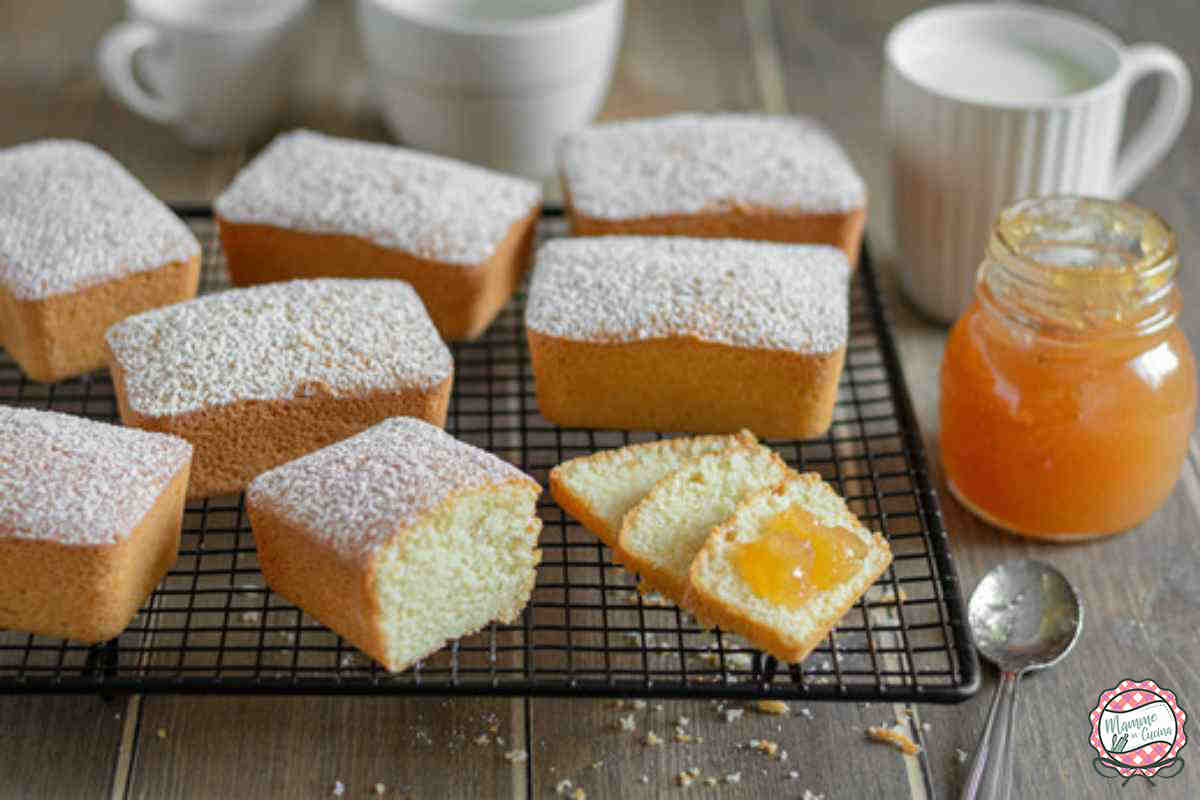 mini plumcake albumi e mandorle