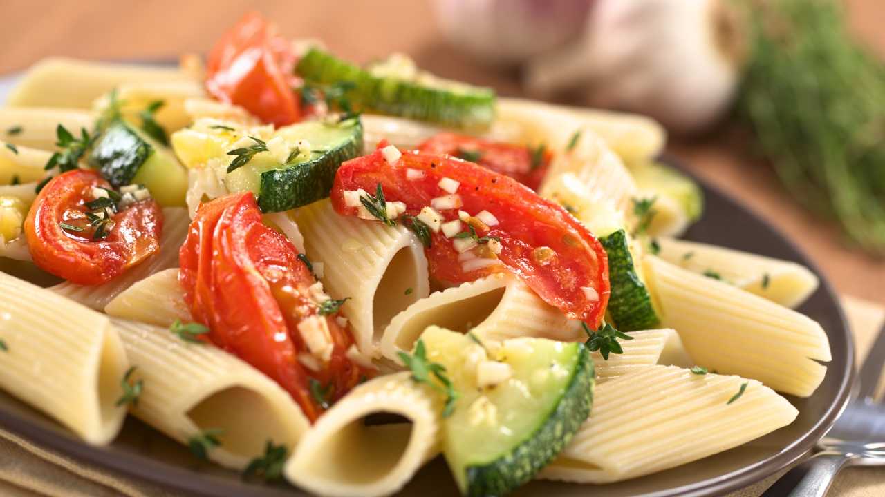 pasta zucchine pomodoro ceci