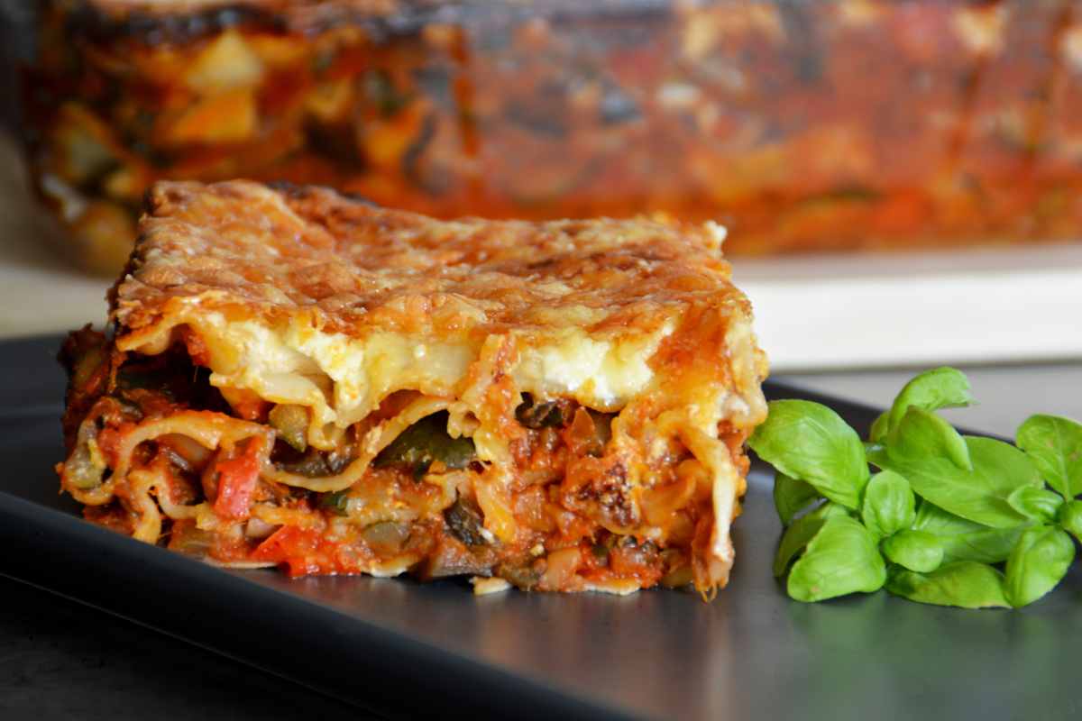 Lasagna con ragù di verdure