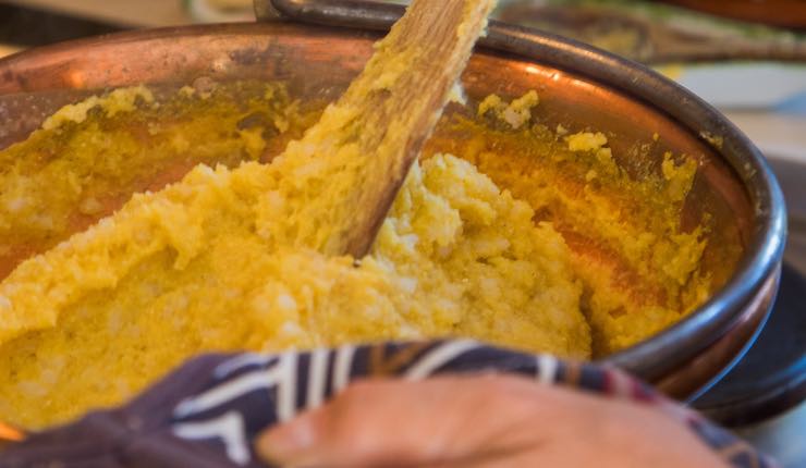 Preparazione polenta 