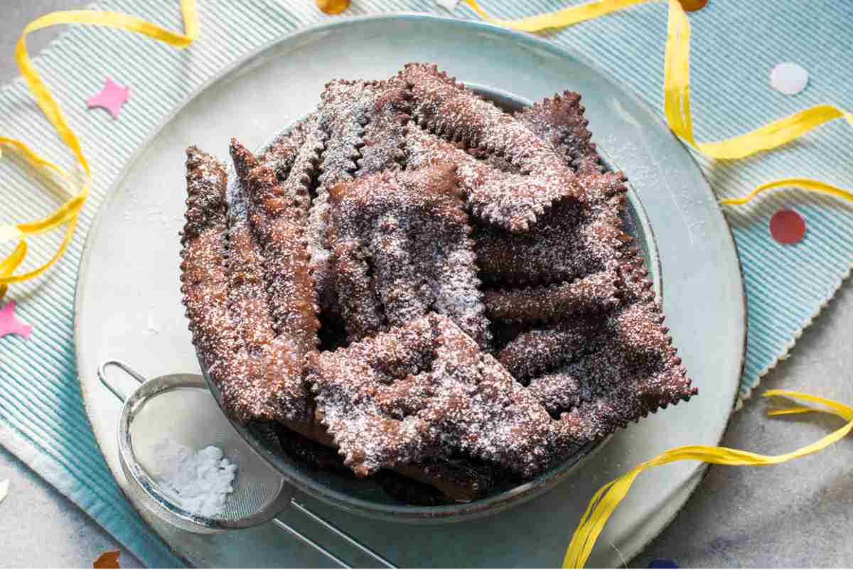 chiacchiere fritte al cacao