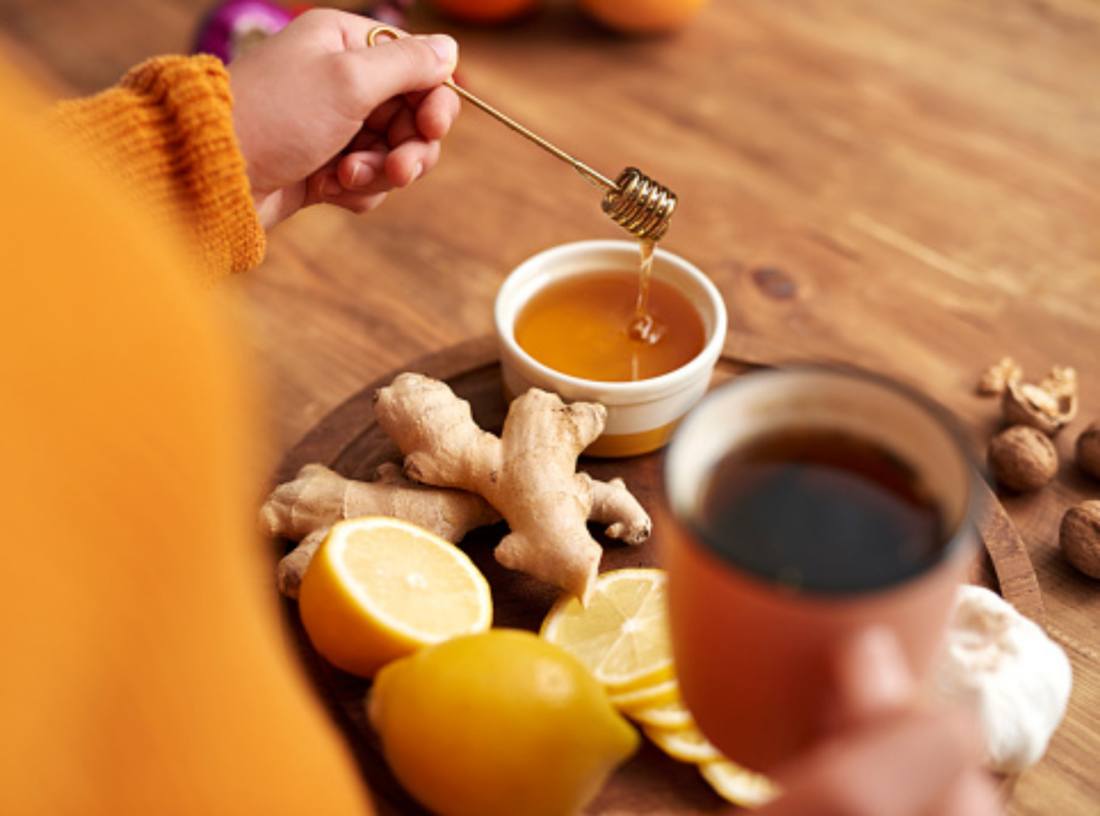 zenzero e limone con miele