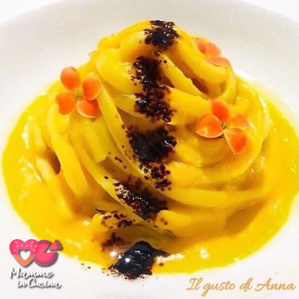 Tagliolino alla zucca e polvere di liquirizia