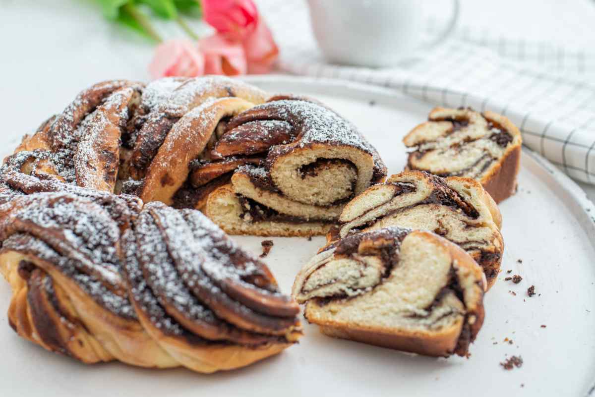 babka di pasqua con cioccolato