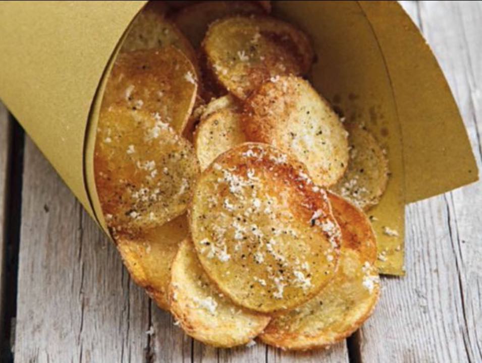 ricetta chips cacio e pepe