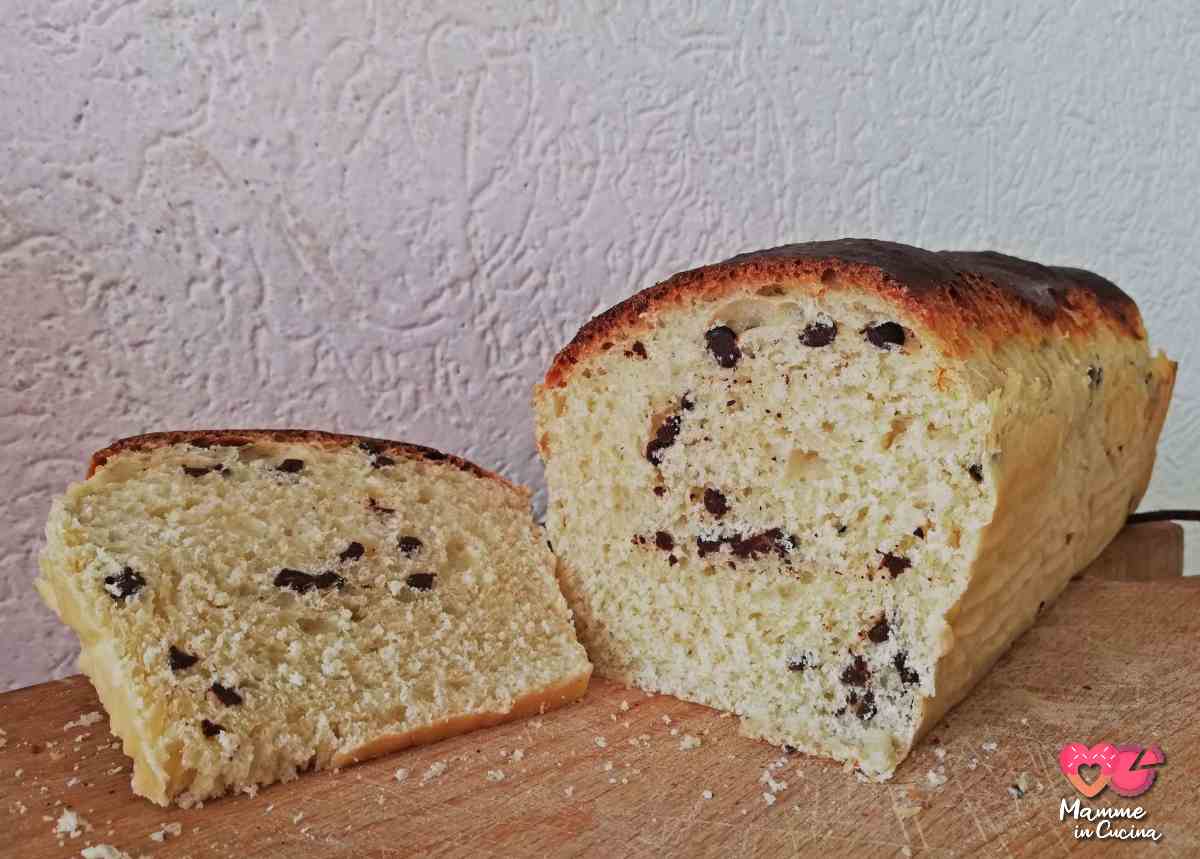 Pan brioche con gocce di cioccolata