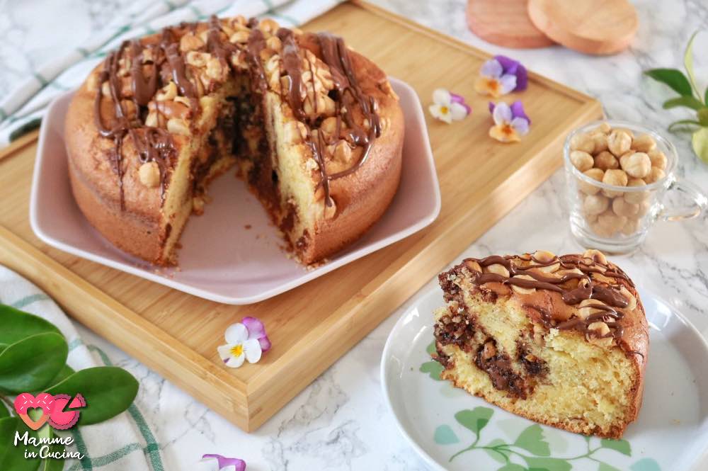 Torta golosa nocciole e nutella