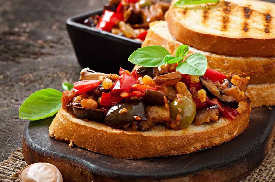 ricetta bruschetta caponata