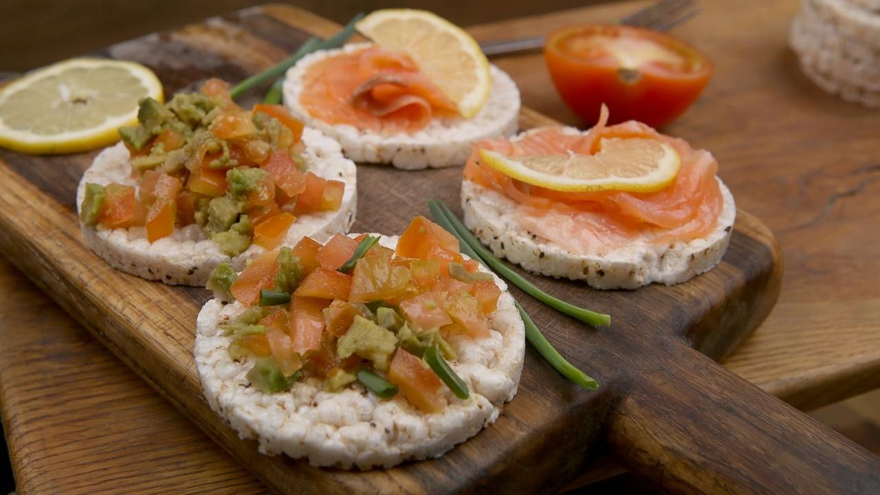 gallette salmone avocado