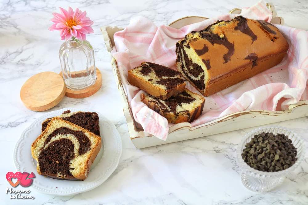 Plumcake bicolore doppio cioccolato