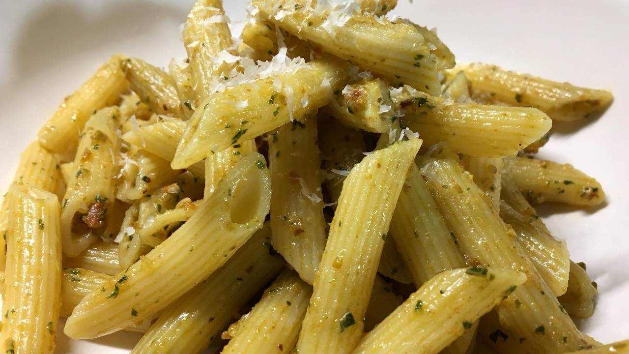 penne pesto pistacchi