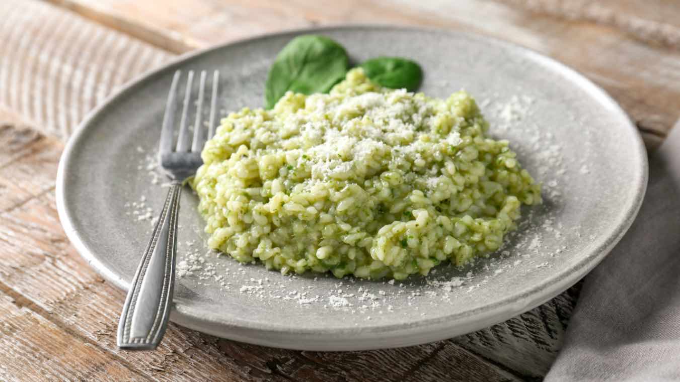 ricetta risotto con spinaci