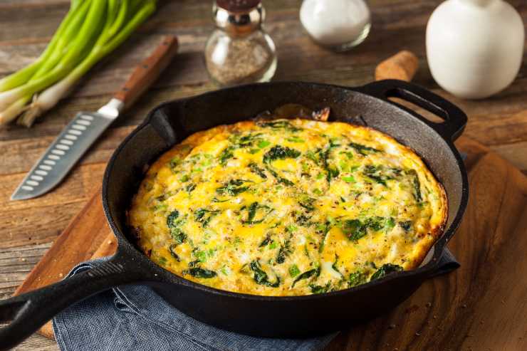 Frittata con spinaci 