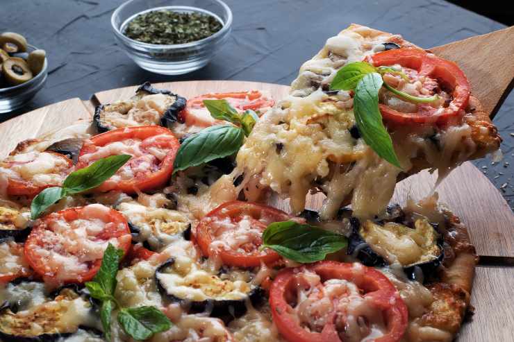 pizza con melanzane