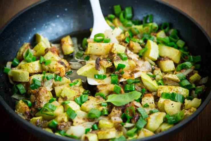 zucchine in padella