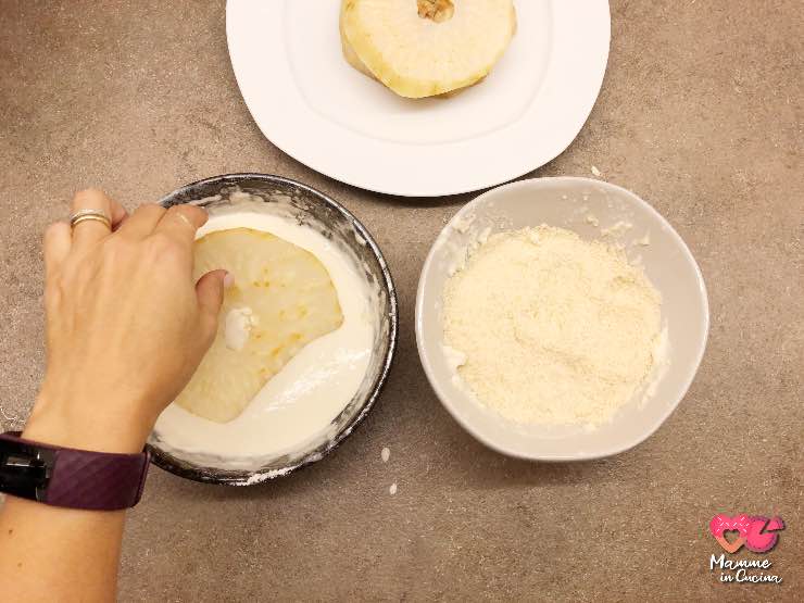 preparazione COTOLETTE DI SEDANO RAPA