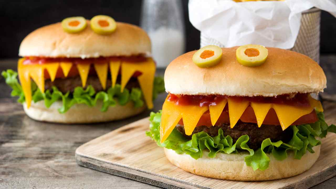 panini hamburger halloween