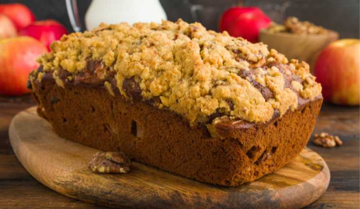 plumcake integrale mele e noci