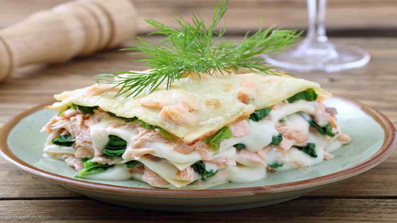 lasagna con il salmone 