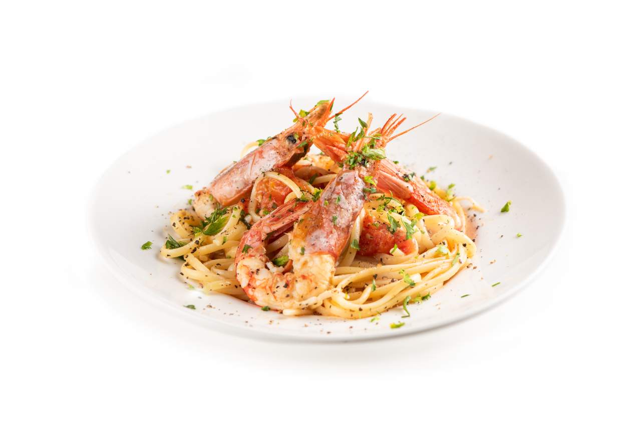 linguine scampi pistacchi