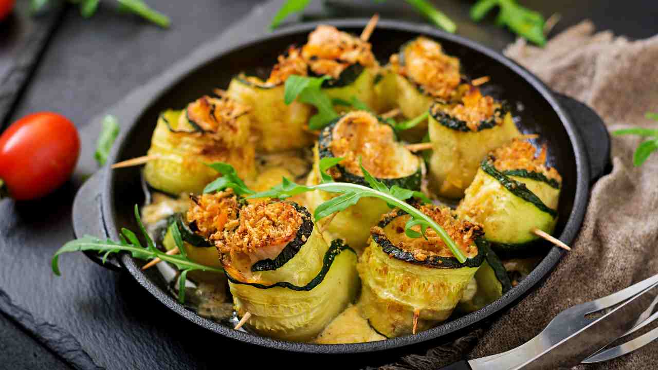 Involtini di zucchine al forno