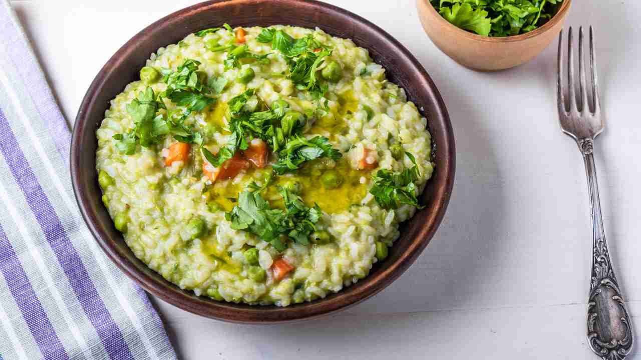 Risotto con piselli