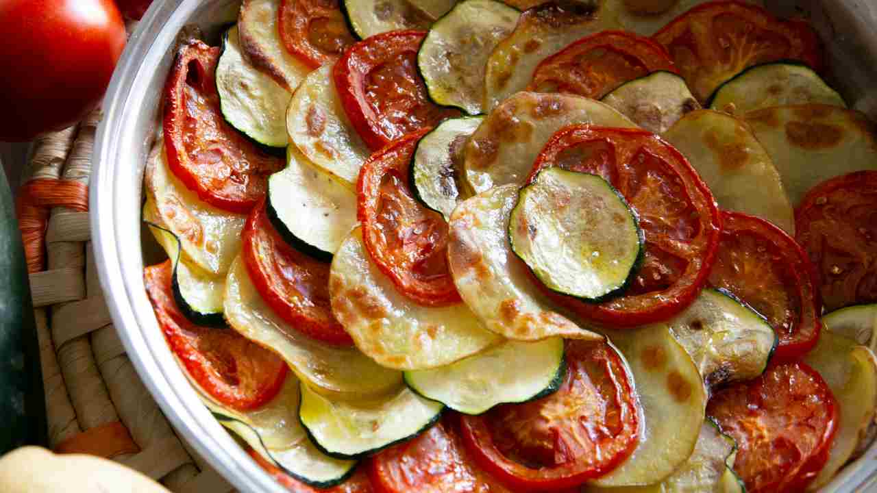 Zucchine patate al forno