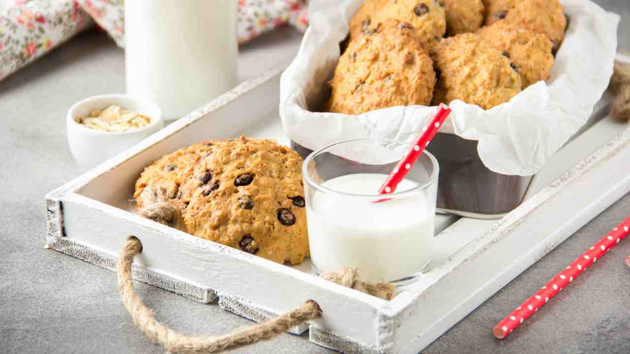 biscotti banana e cioccolato