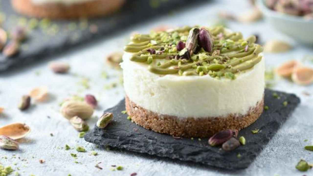 Mini cheesecake al pistacchio