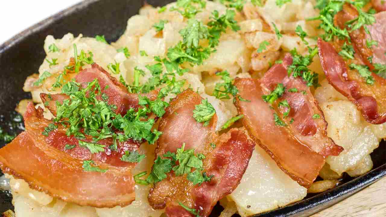 Pere patate pancetta