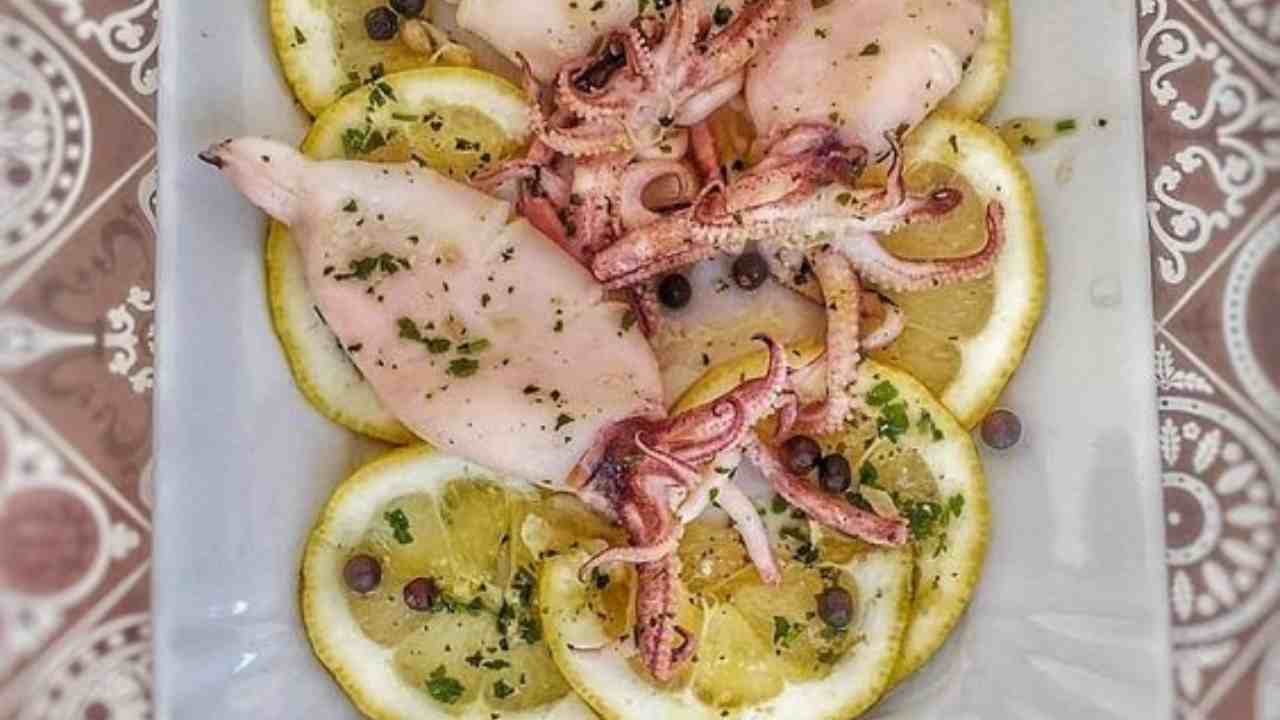 calamari grigliati aromatizzati