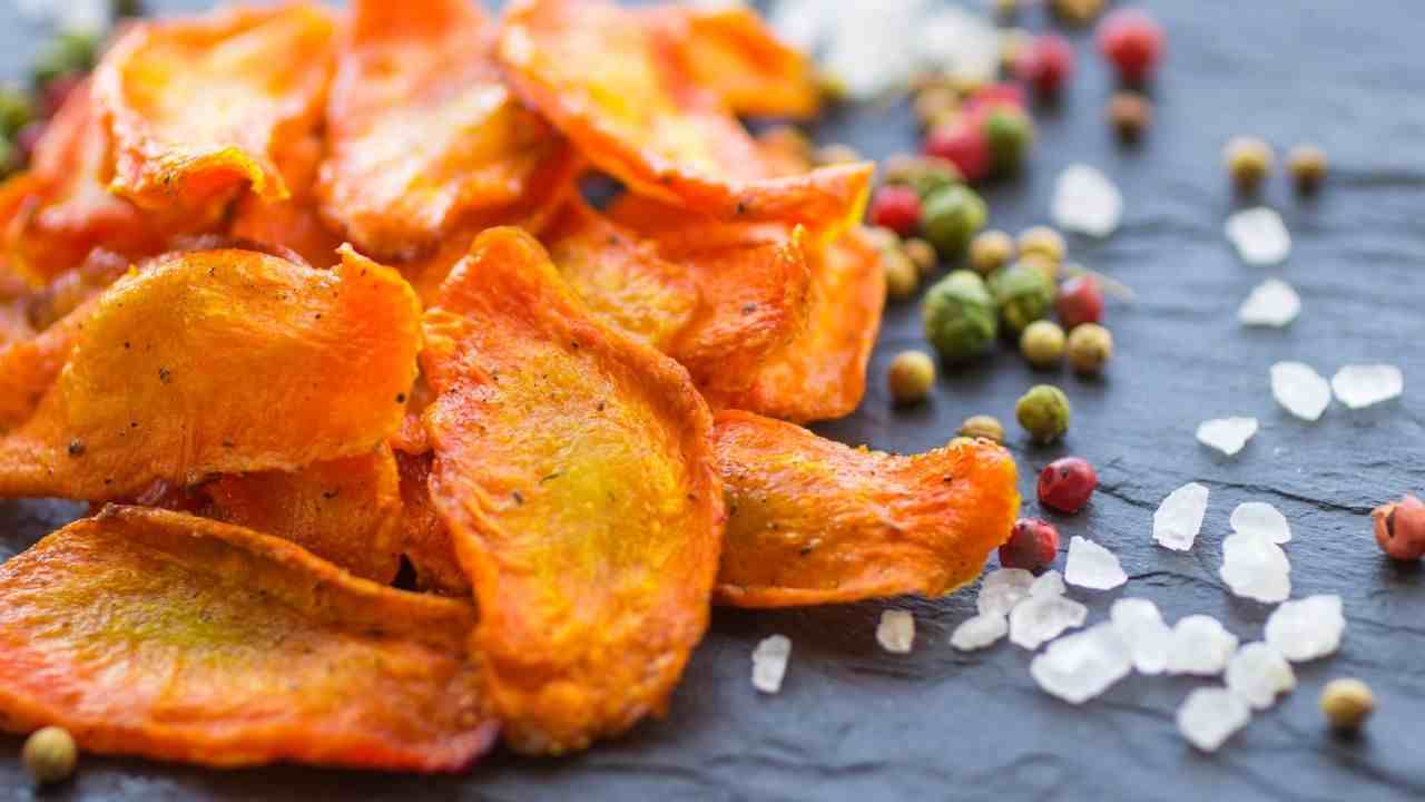 chip di carote al forno light