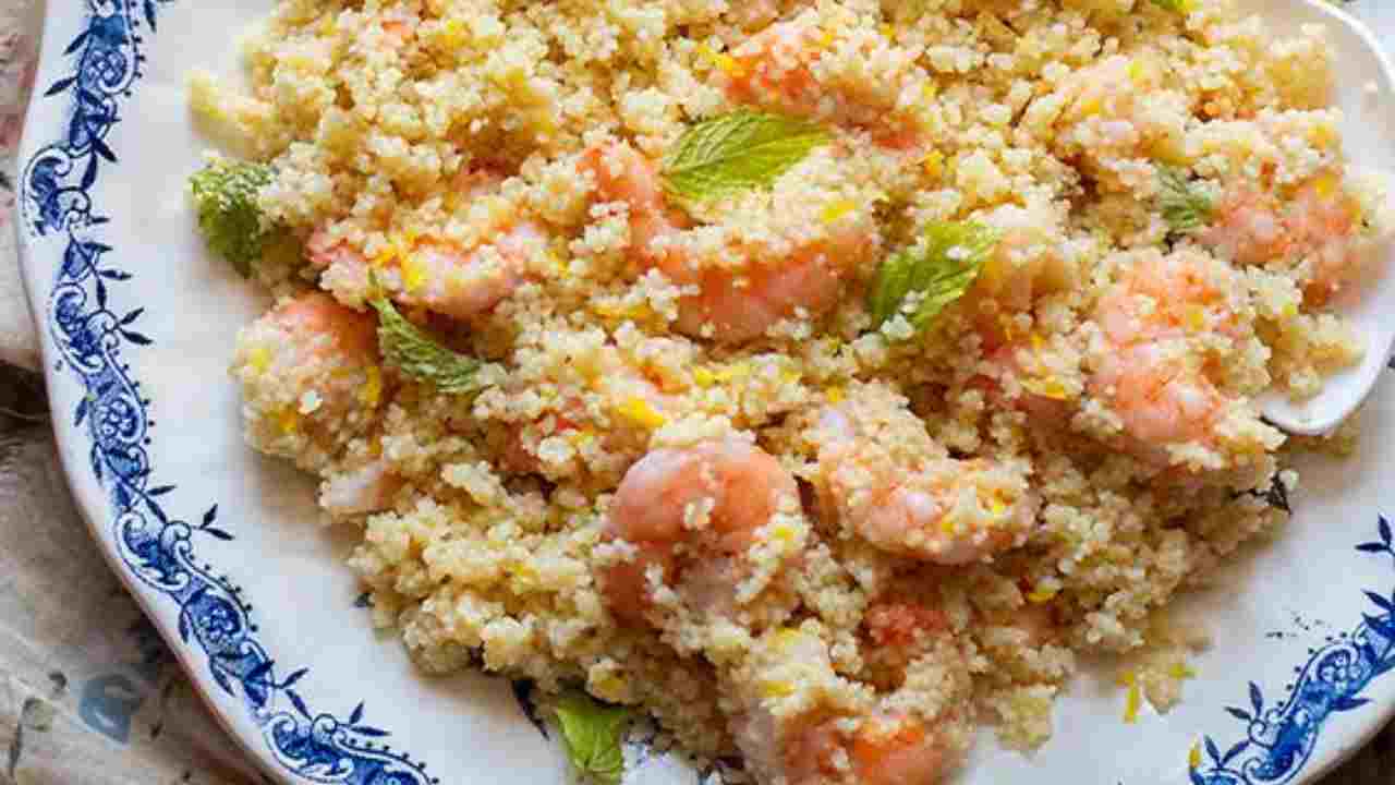 cous cous gamberi limone menta 