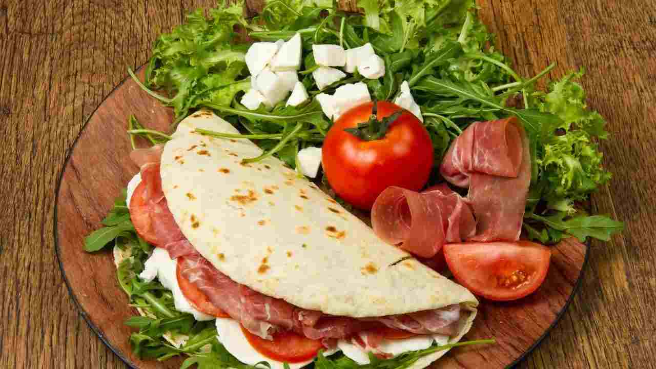 ricetta piadina senza strutto light