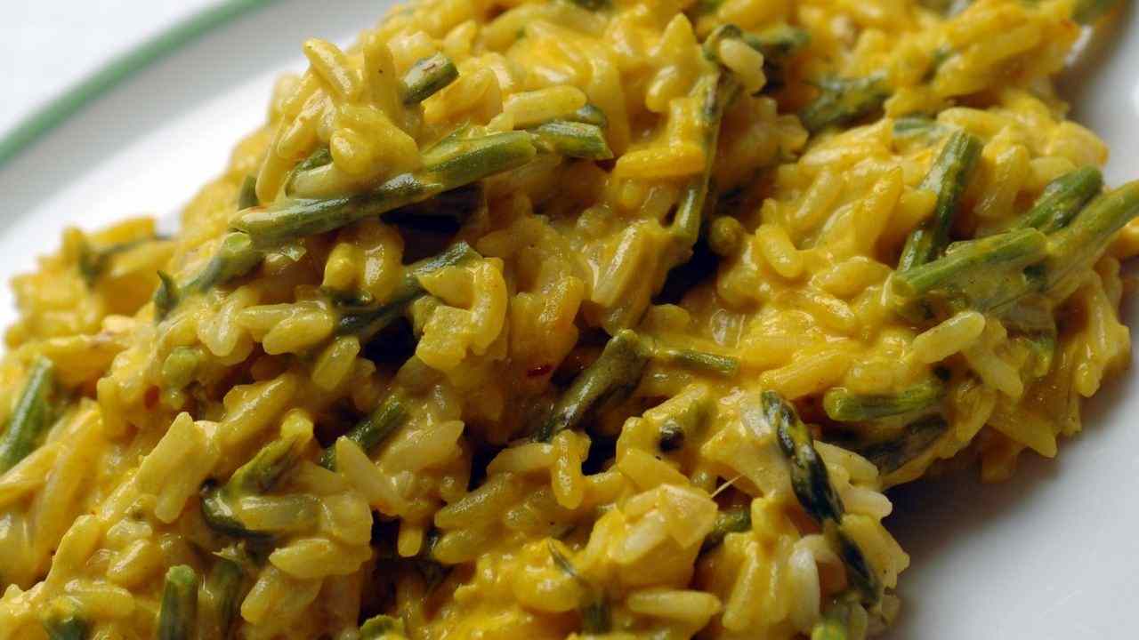 risotto curry asparagi