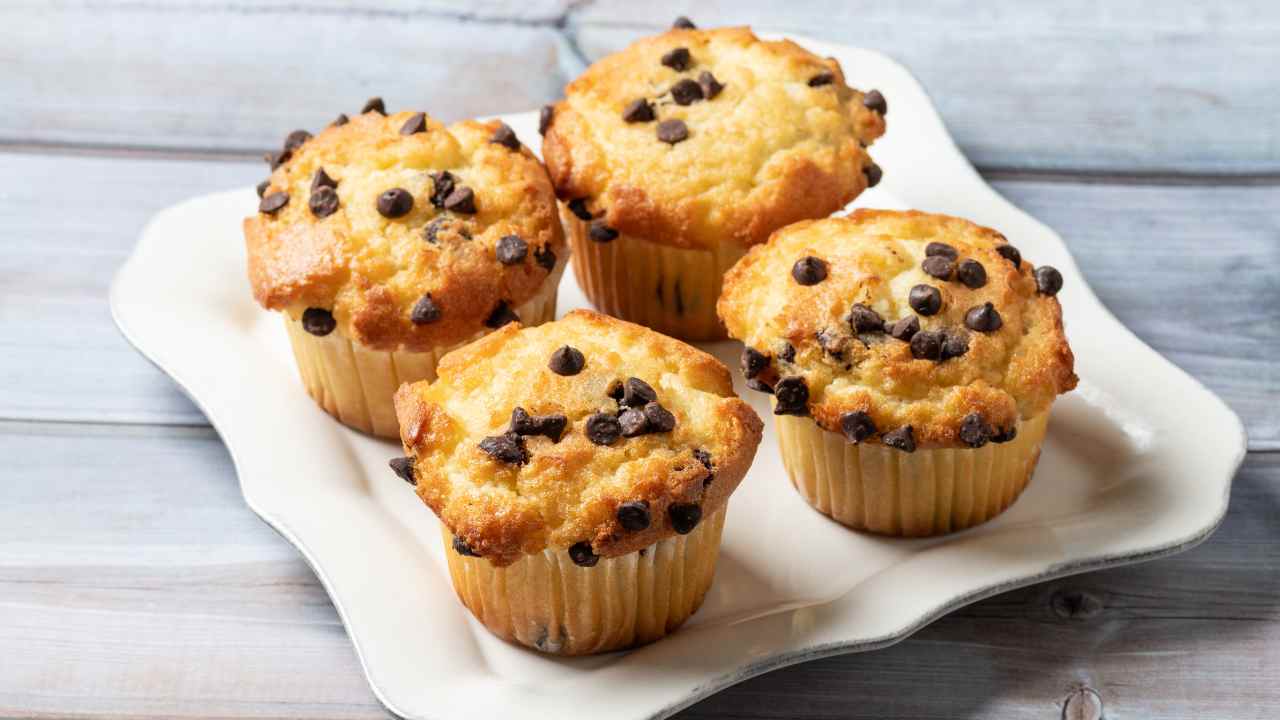 Muffin con gocce di cioccolato