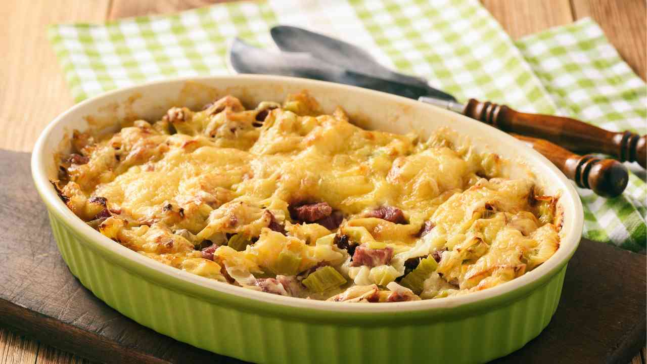 Porri gratinati al forno