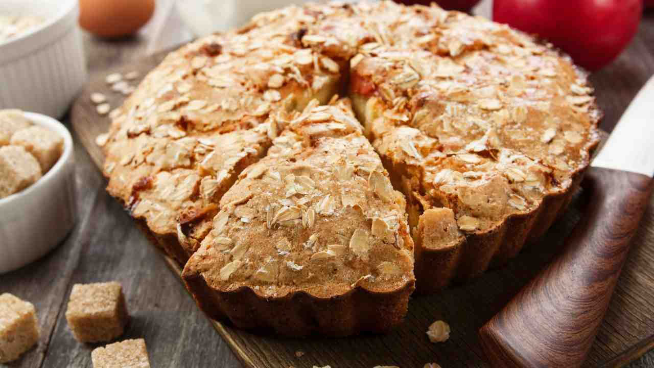 Torta banana fiocchi d'avena