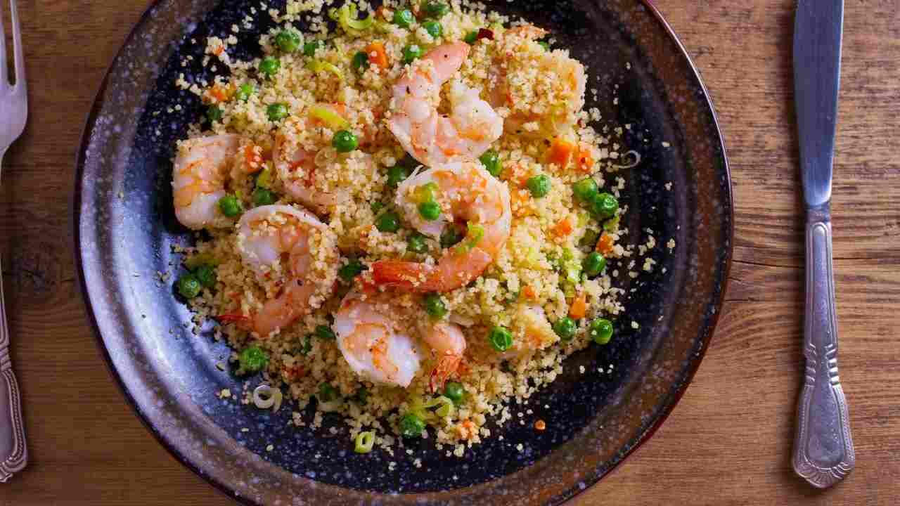 cous cous pisellli code gambero