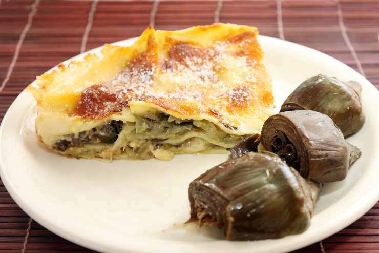 lasagne carciofi e panna