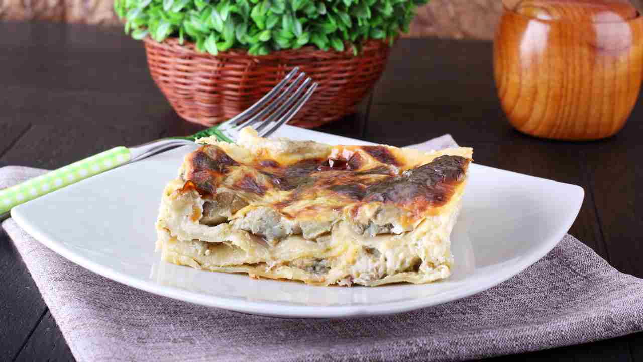 lasagne carciofi e panna