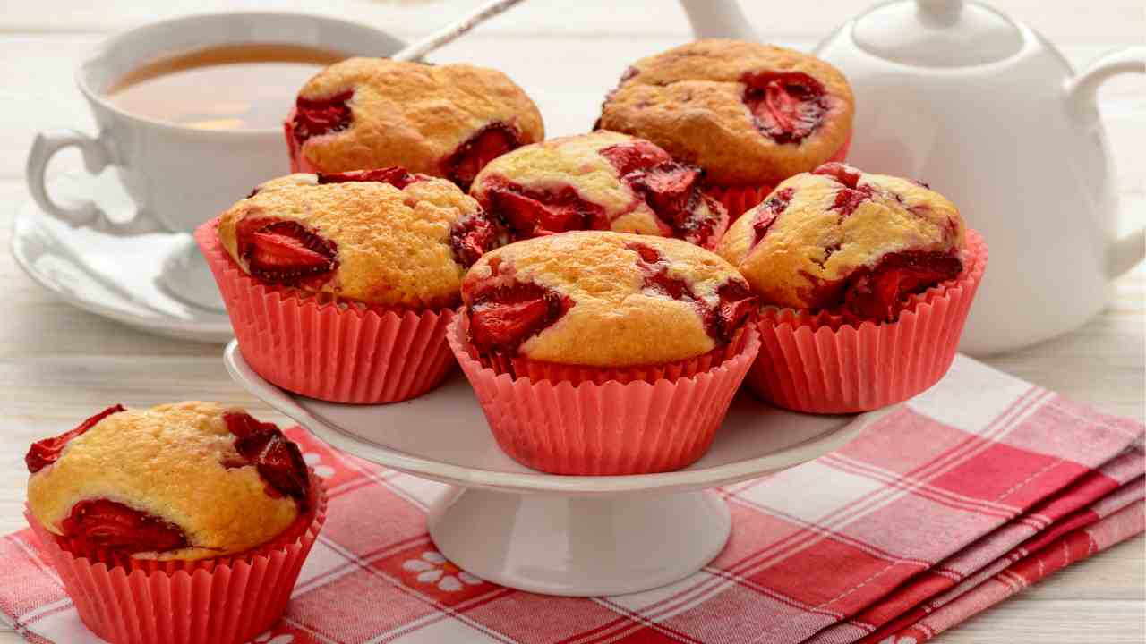 Muffin alle fragole yogurt