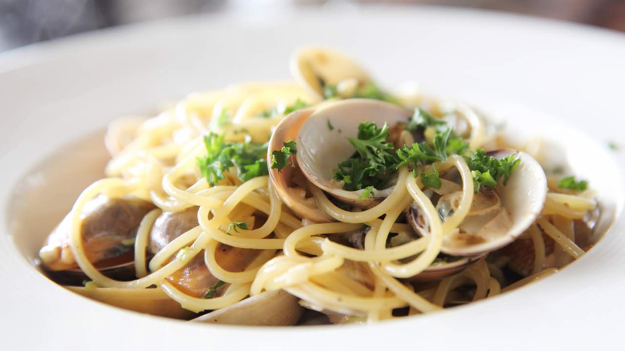 spaghetti vongole cremosa