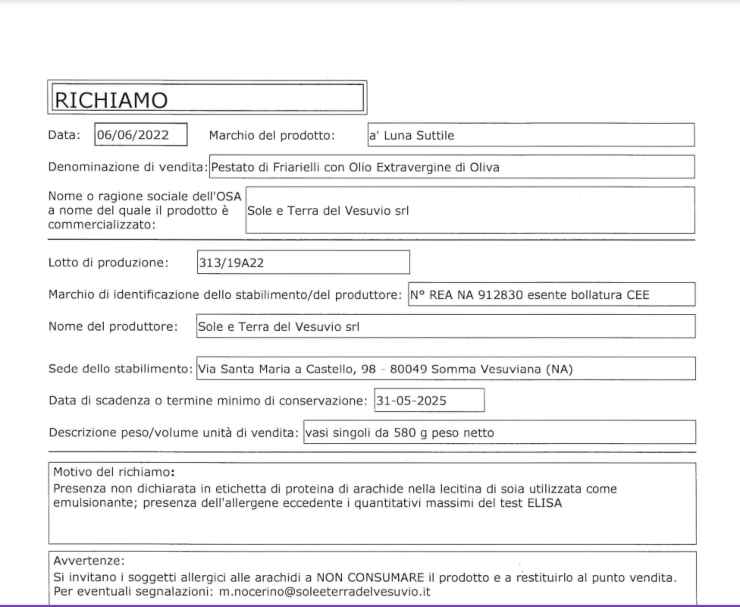 richiamo pestati