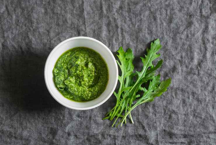 pasta con pesto di rucola