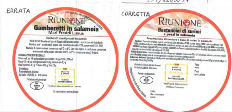 richiamo surimi