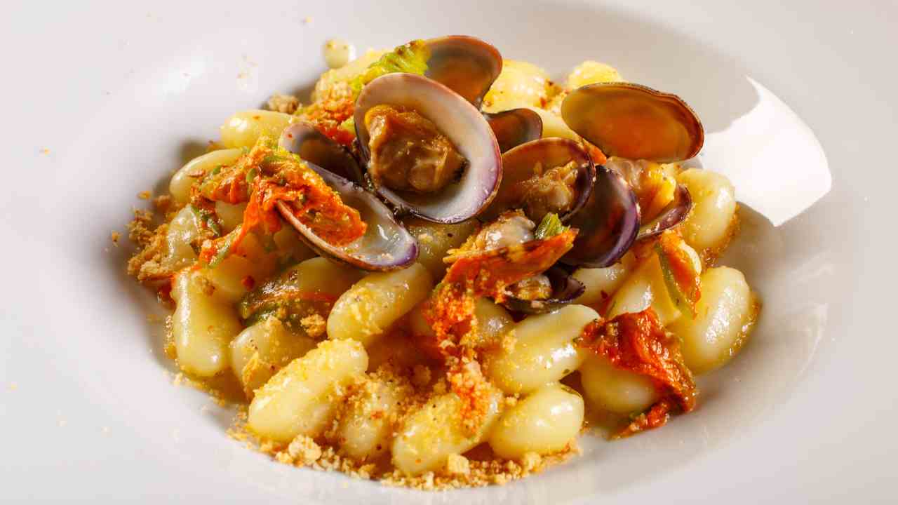 gnocchi alle vongole zucca