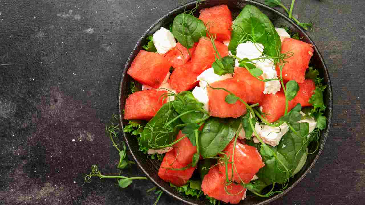 insalata di anguria in agrodolce