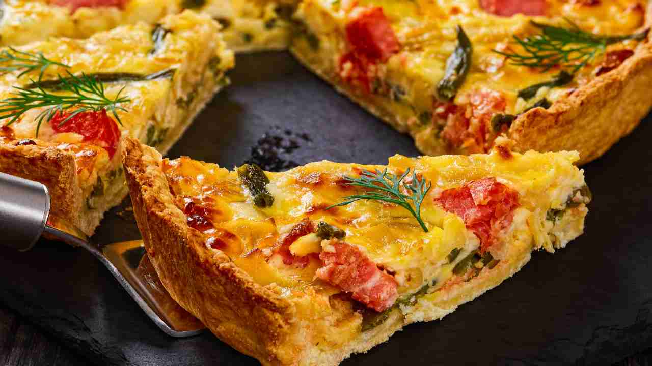 quiche salsiccia e fagiolini